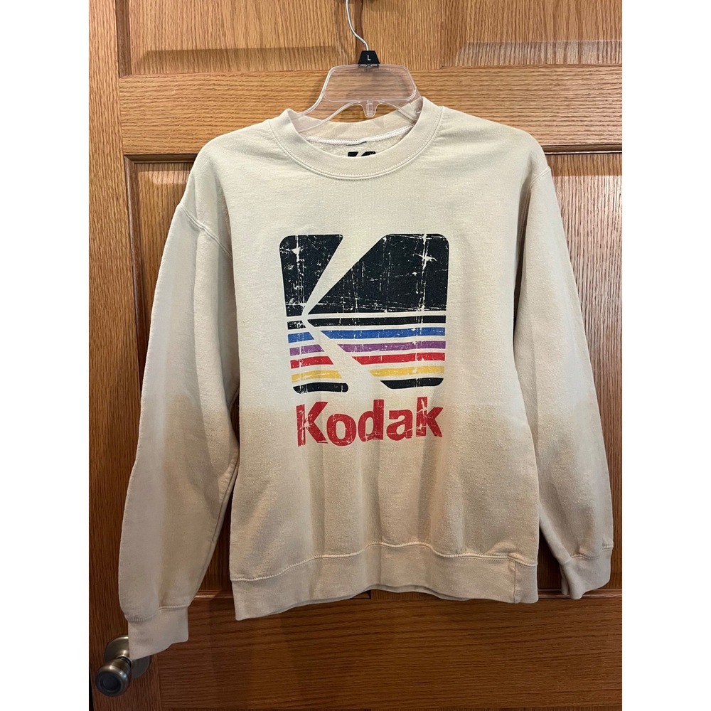 Retro Vibe Kodak Collab Crewneck Sweatshirt Size Small Yellow Ombre Pullover